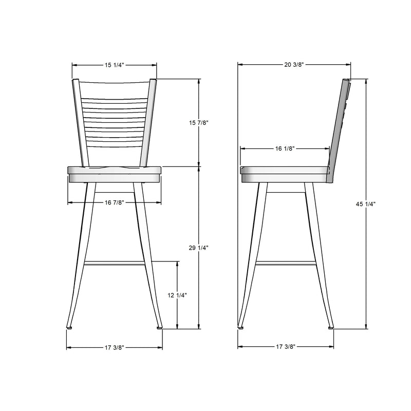Edwin swivel stool - 41498-30B