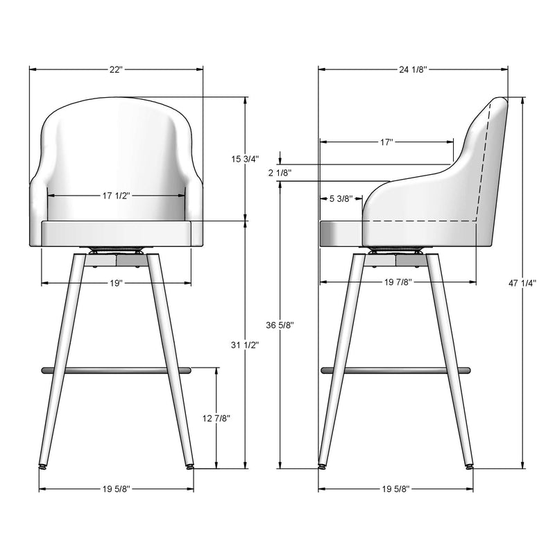 Weston swivel stool - 41534-30