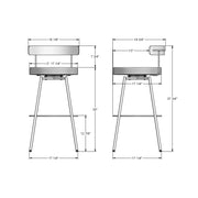 Costa swivel stool - 41563-30