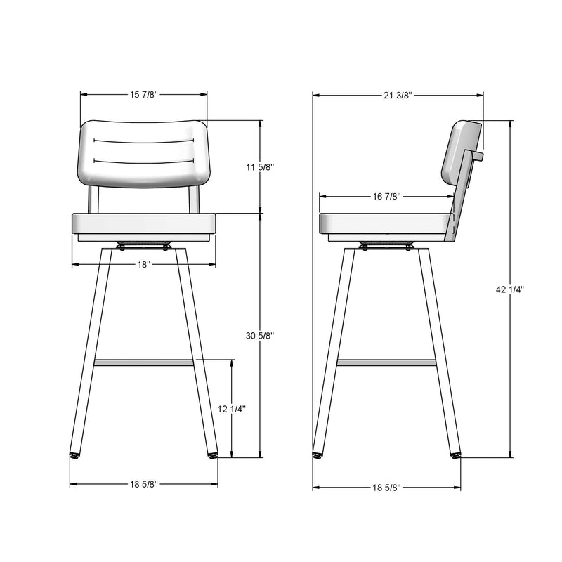 Phoebe swivel stool - 41571-30