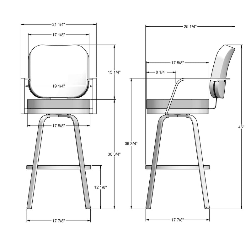 Dorsey swivel stool - 41596-30