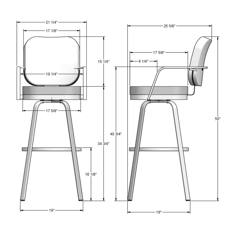 Dorsey swivel stool - 41596-34
