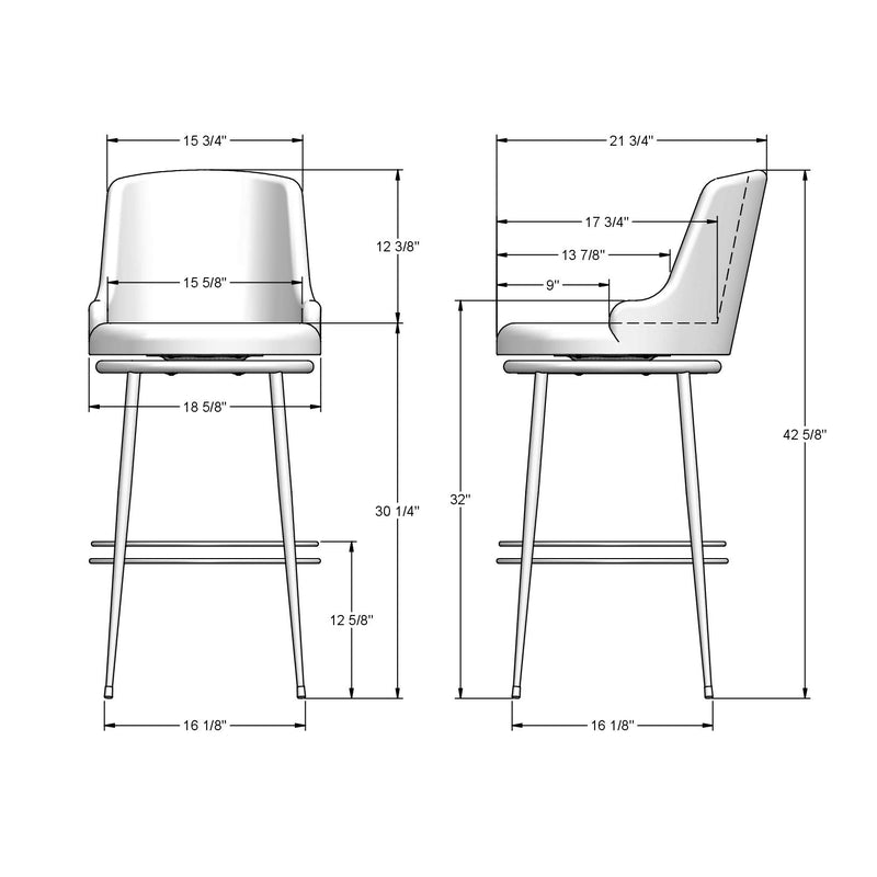 Glenn swivel stool - 41597-30