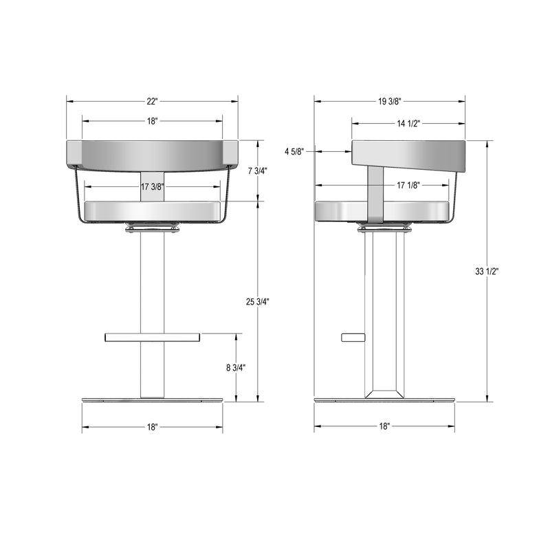 Garrison swivel stool - 41612-26