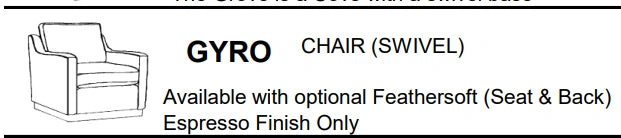 Stylus Sofas GYRO CHAIR (SWIVEL)