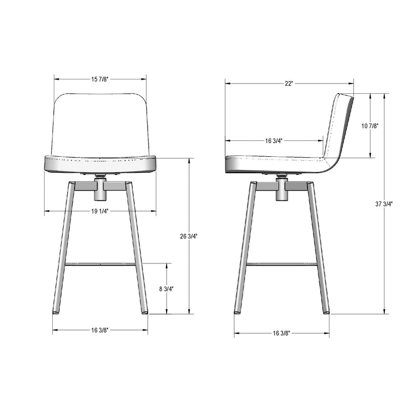 Tully swivel stool - 41653-26