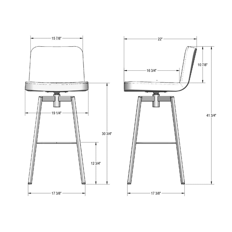 Tully swivel stool - 41653-30