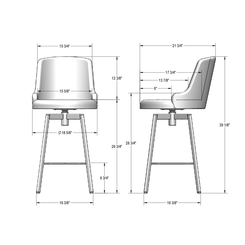 Diego swivel stool - 41697-26