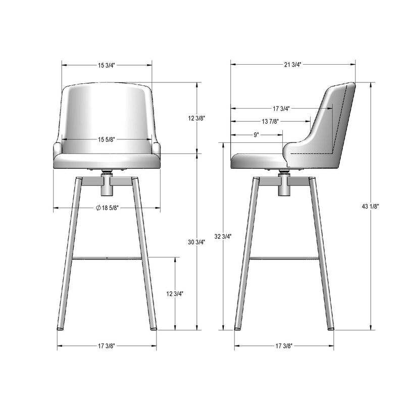 Diego swivel stool - 41697-30