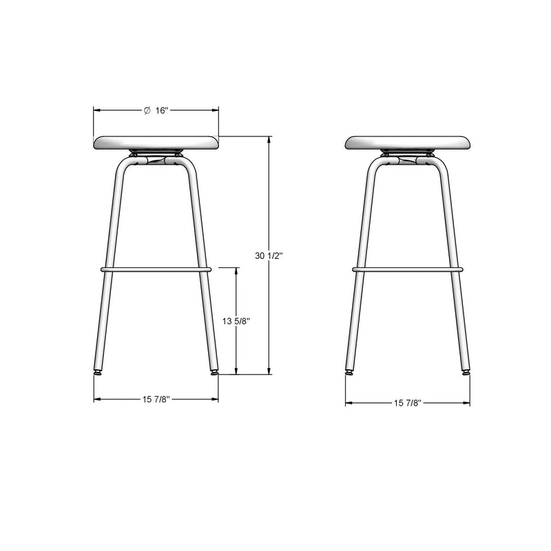 Button swivel stool - 42460-30