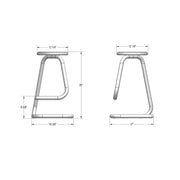 Paperclip70 non swivel stool - 44070-26