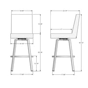 Darlene swivel stool - 44573-30