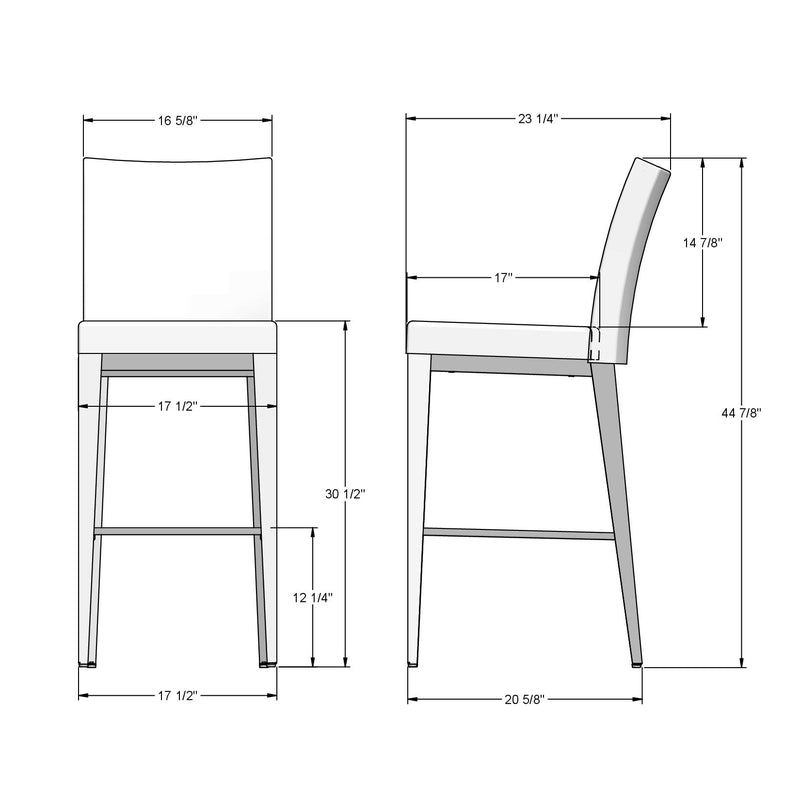 Pablo non swivel stool - 45304-30