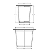 Jill end table base - 50262