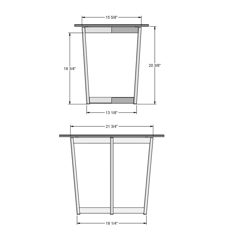 Jill end table base - 50262