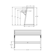 Crawford living room island base (short version) - 50464