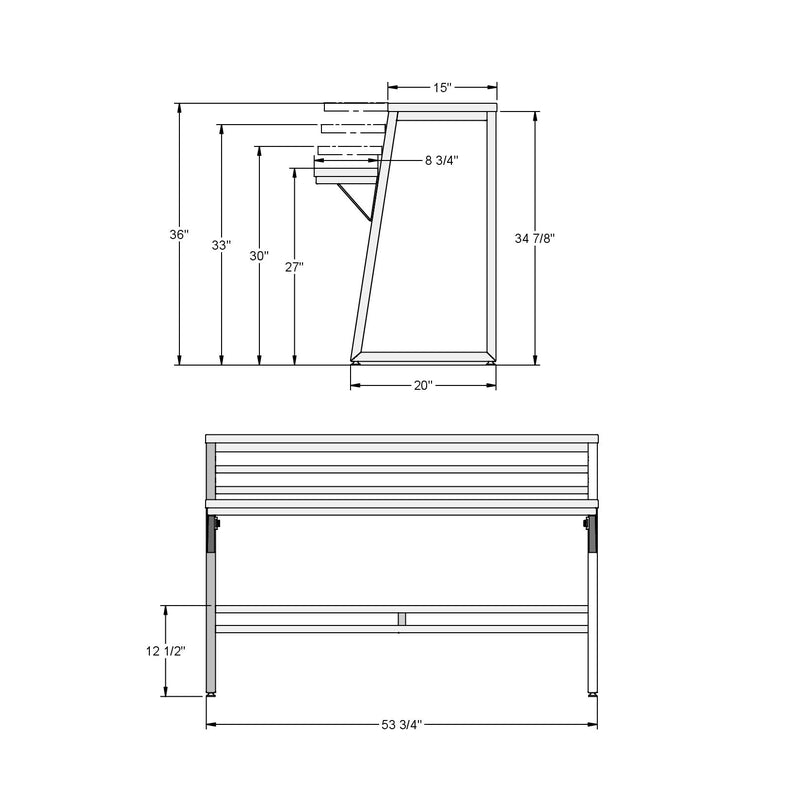 Crawford living room island base (short version) - 50464