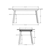 Hendrick extendable table base for butterfly leaf tabletop - 50532