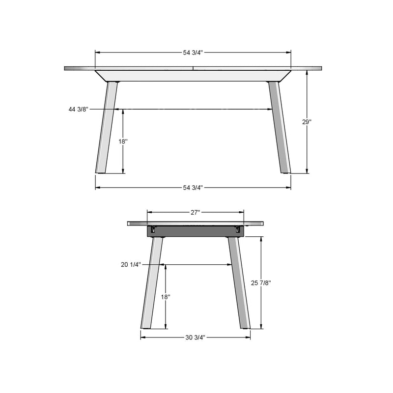 Hendrick extendable table base for butterfly leaf tabletop - 50532