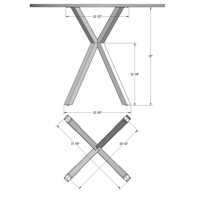 Asterisk pub table base - 50548-36