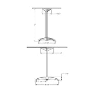 Billy pub table base - 50551-42