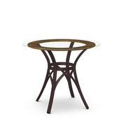 Kai table base with solid wood accent - 50607