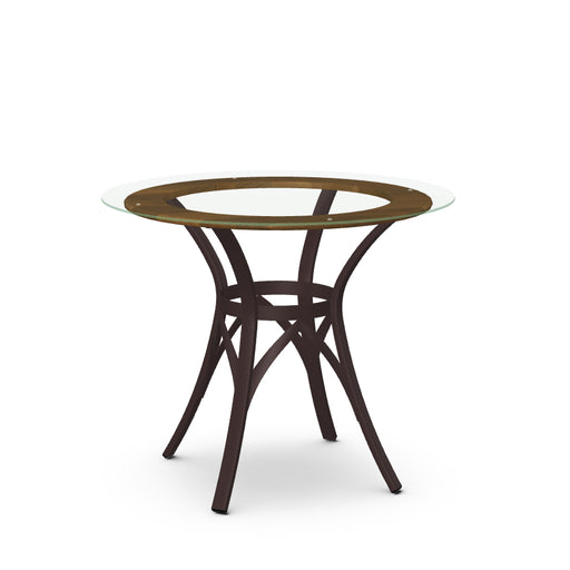 Kai table base with solid wood accent - 50607