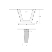 Amelia Table base - 50619