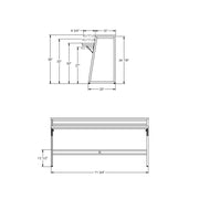 Crawford living room island base (long version) - 50764