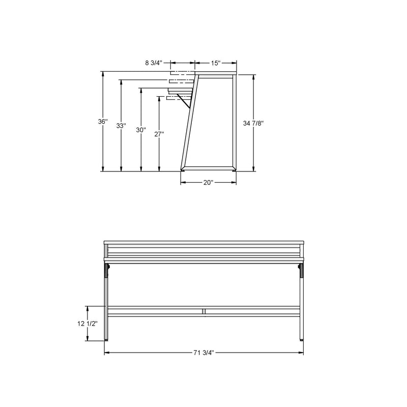 Crawford living room island base (long version) - 50764