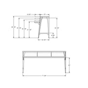 Elwood living room island base (long version) - 50765