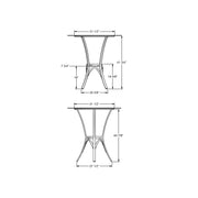 Kai pub table base with solid wood accent - 50807