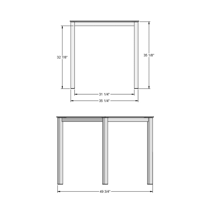 Carbon pub table base - 50962-36