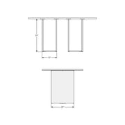 Zoel metal and Thermo Fused Laminate (TFL) table base - 51460