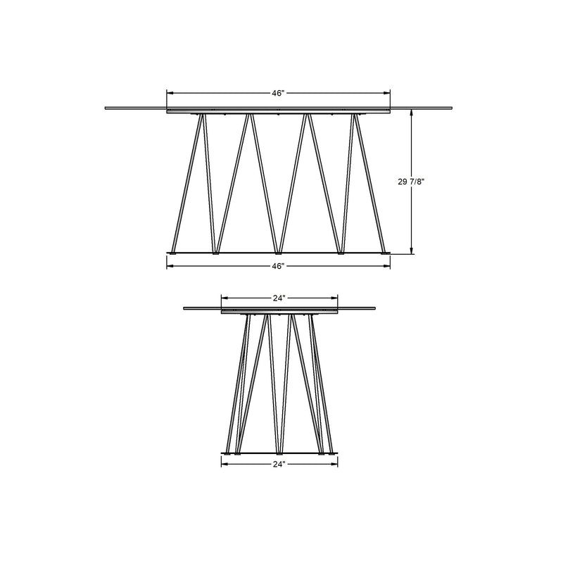 Calypso oval table base - 51523