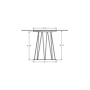Calypso table base with Thermo Fused Laminate (TFL) accent - 51524