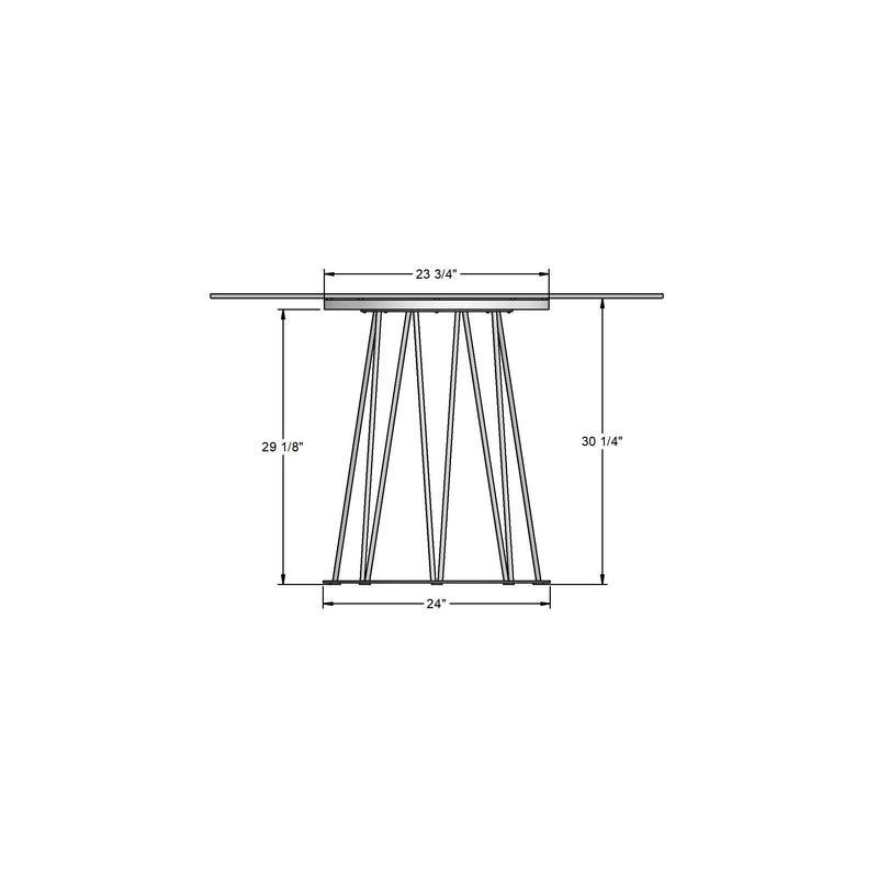 Calypso table base with Thermo Fused Laminate (TFL) accent - 51524