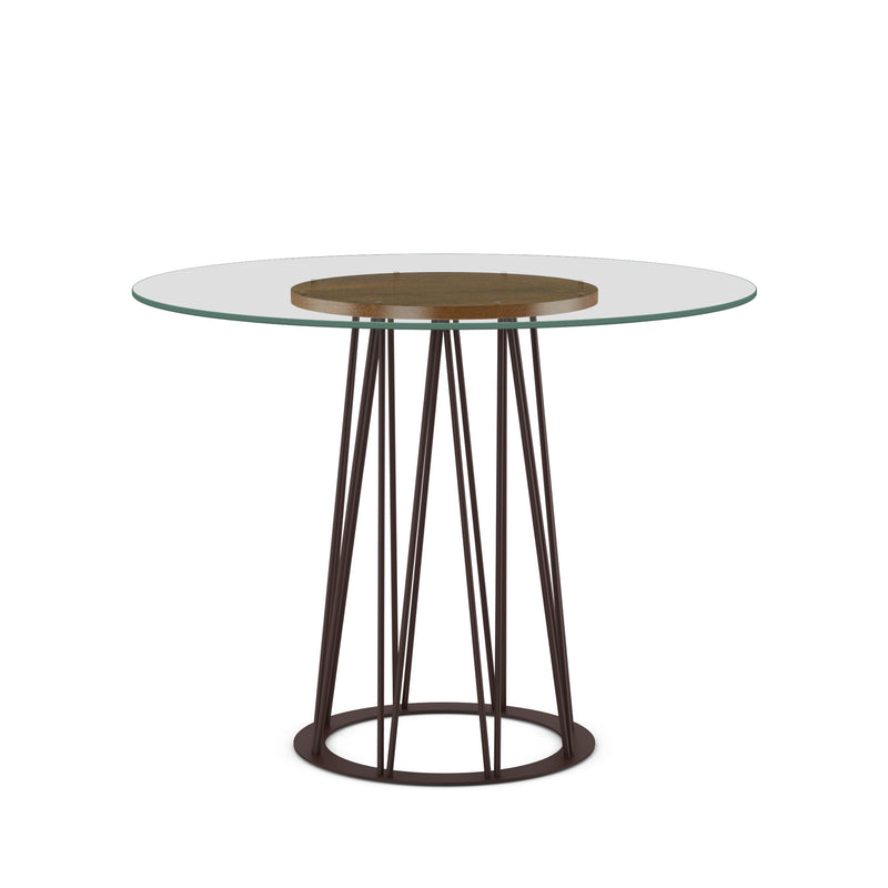 Calypso pub table base with wood veneer (walnut) accent - 51528-36