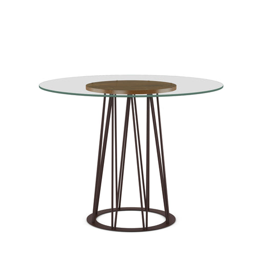 Calypso pub table base with wood veneer (walnut) accent - 51528-42