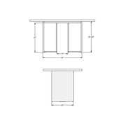 Zoel metal and Thermo Fused Laminate (TFL) table base - 51560