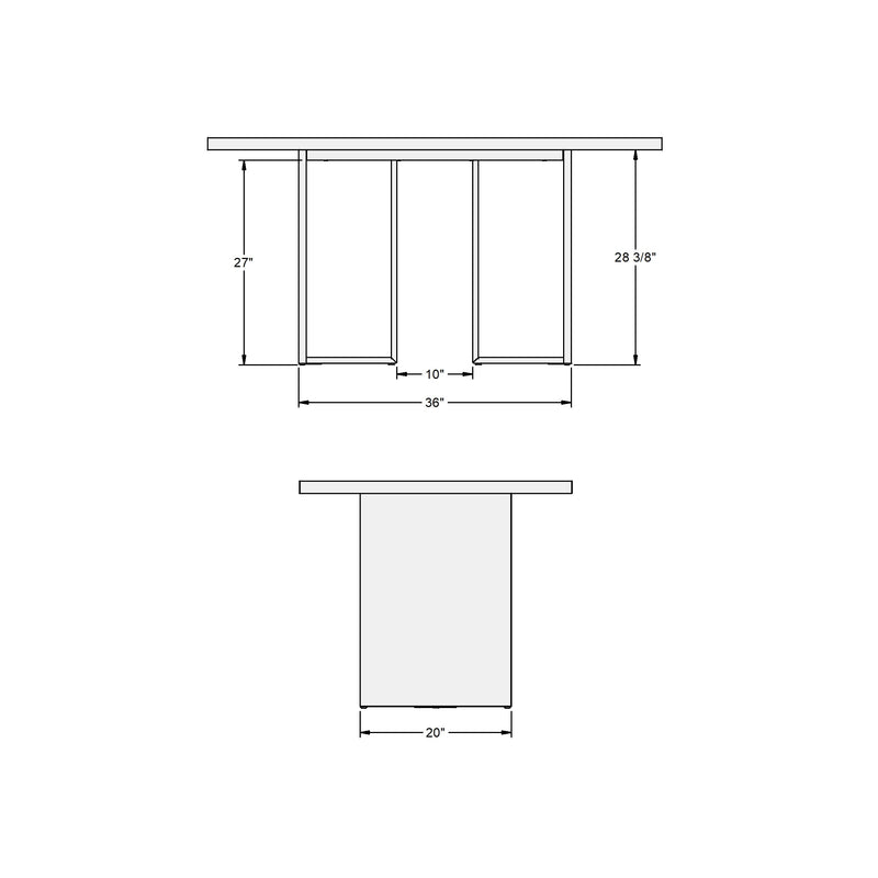 Zoel metal and Thermo Fused Laminate (TFL) table base - 51560