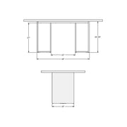 Zoel metal and Thermo Fused Laminate (TFL) table base - 51572