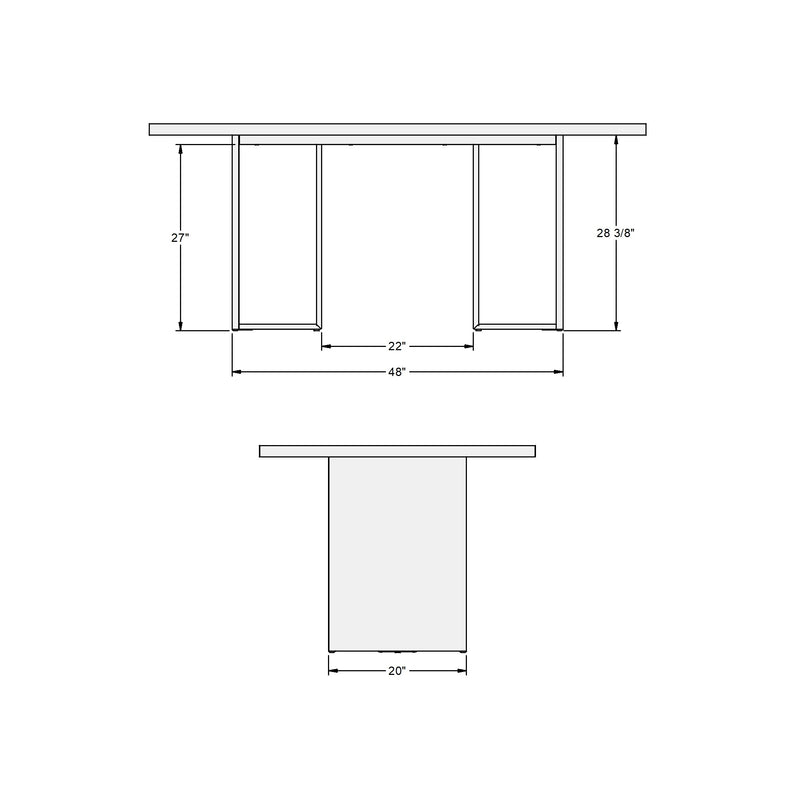 Zoel metal and Thermo Fused Laminate (TFL) table base - 51572