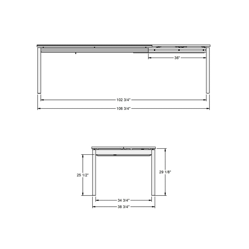 Zenith extendable table base - 52572