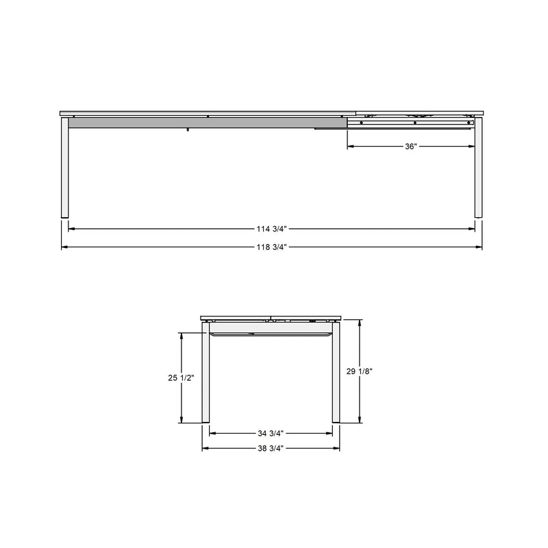 Zenith extendable table base - 52584