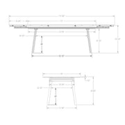 Lewis extendable table base - 52901