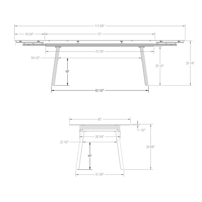 Lewis extendable table base - 52901