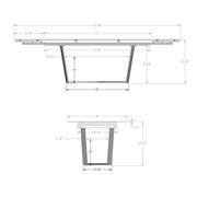 Charlie extendable table base - 52902