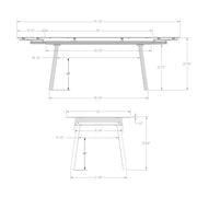 Lewis extendable table base - 52903