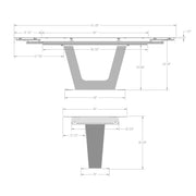 Amelia extendable table base - 52904